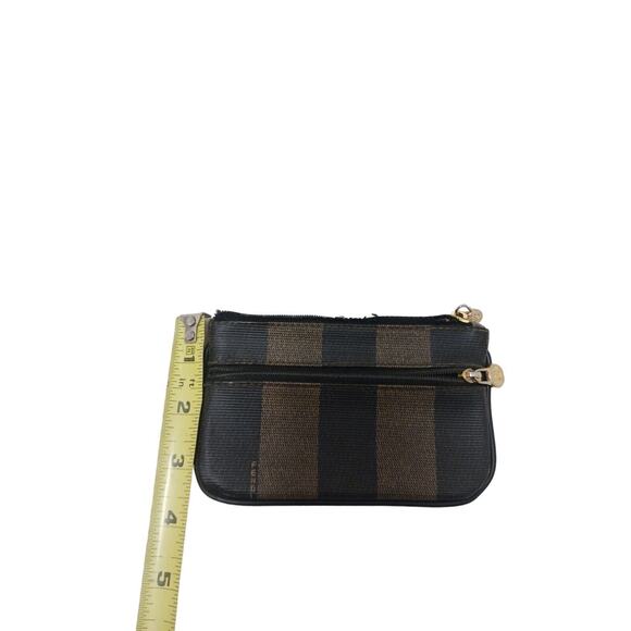 Fendi PEQUIN Zip Coin Case Business Card Case Zipper Damage Useable Clean Auth - Picture 16 of 16